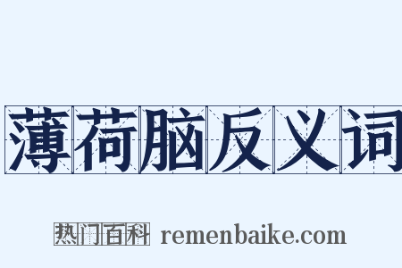 薄荷脑反义词是什么意思的图片